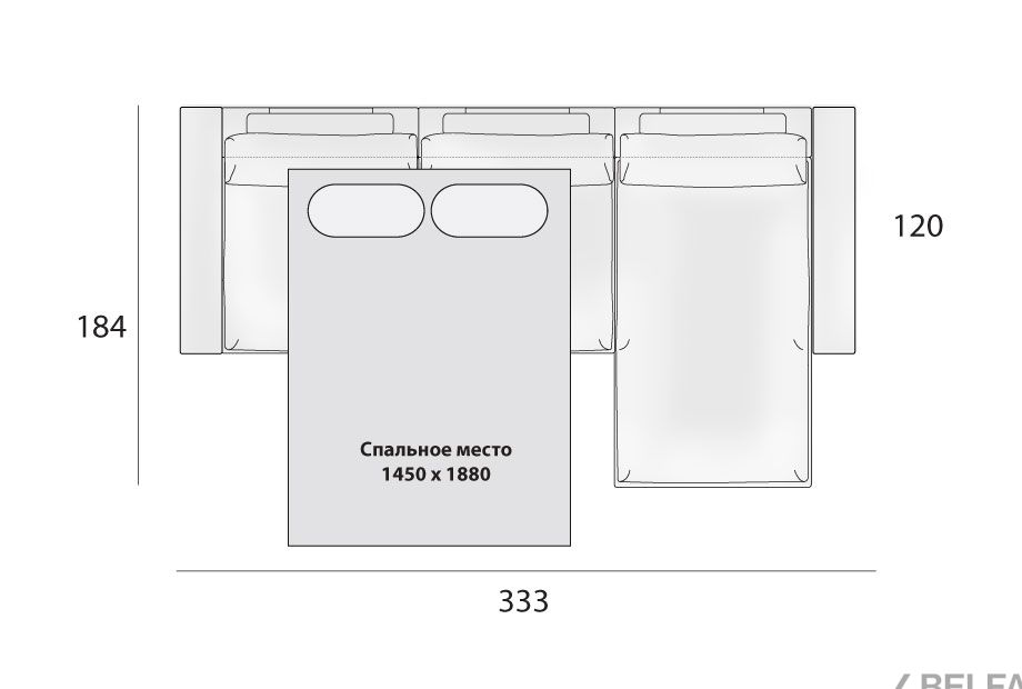 "Lofft" диван с оттоманкой 4